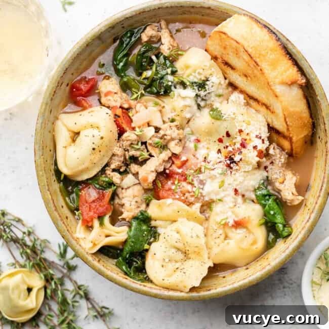 spinach tortellini soup