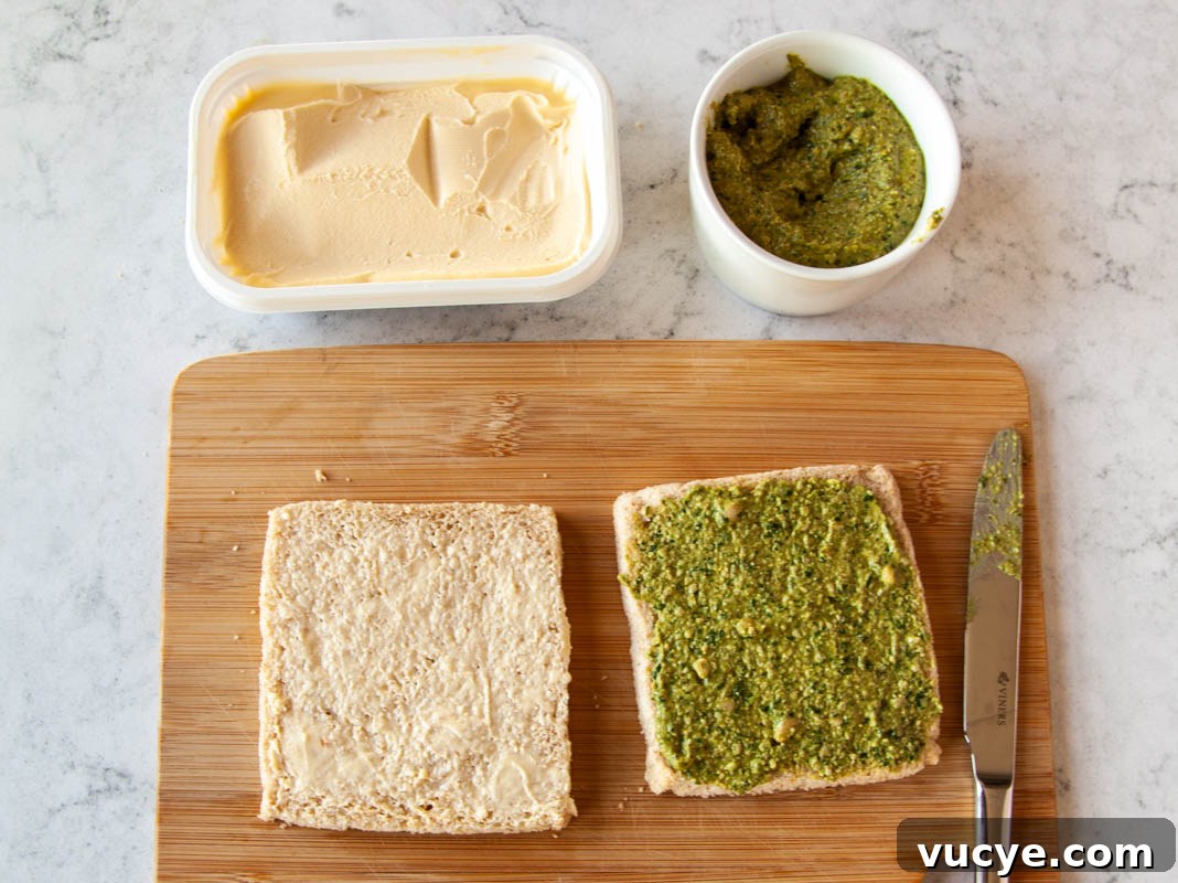 Trimmed sandwich