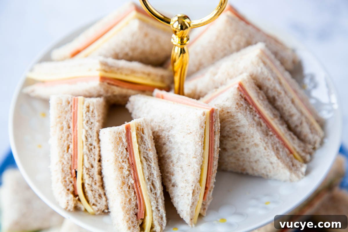 Ham and cheese sandwiches