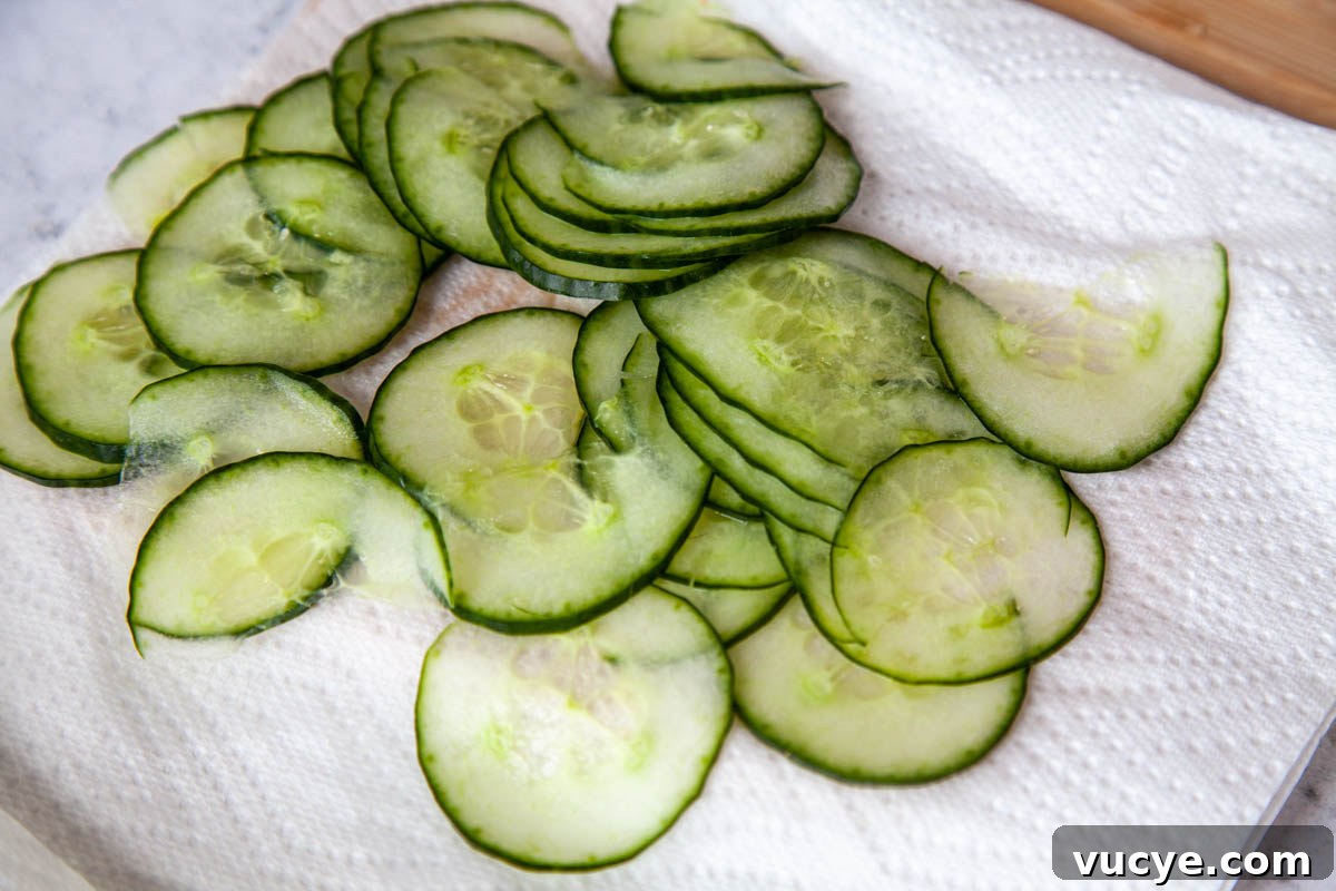 Marinated cucumber