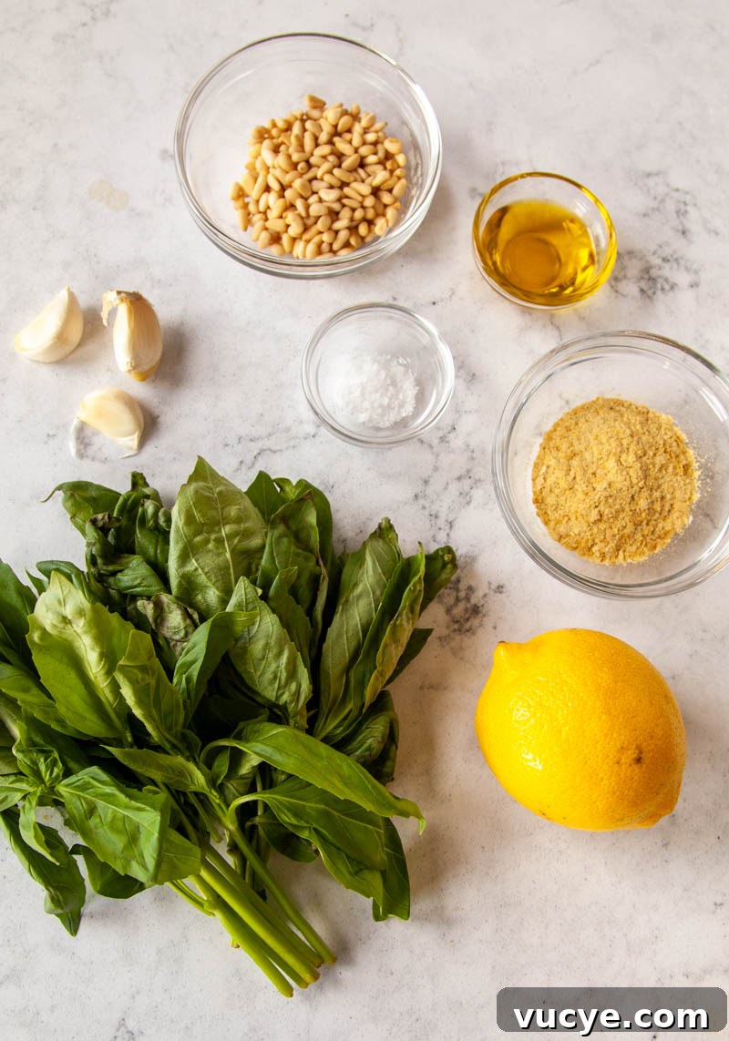 Making pesto