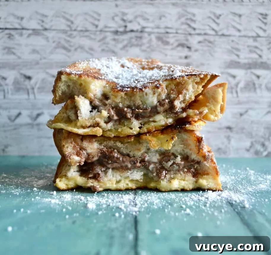 chocolate and hazelnut french toast