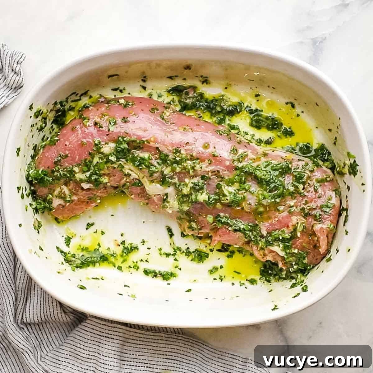 Grilled Pork Tenderloin with Chimichurri Sauce 8 pork tenderloin marinated in chimichurri