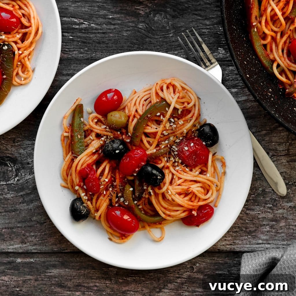 plate of olive and dukkah pasta