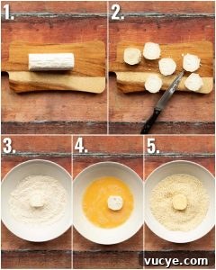 how to bread goats cheese 5 step by step photos showing how to bread goats cheese