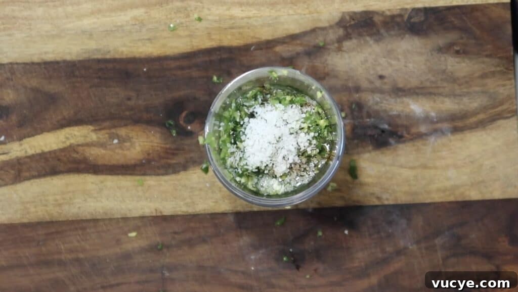 Instant Pot Ginger Scallion Chicken and Rice Bowl 12 Kosher salt added to salad shaker