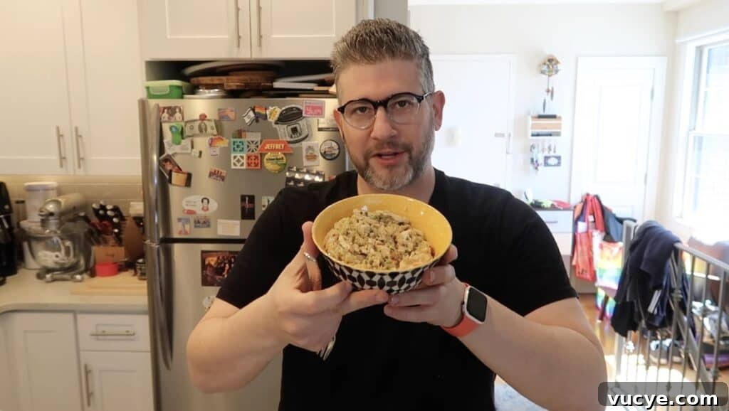 Instant Pot Ginger Scallion Chicken and Rice Bowl 20 Man showing finished rice in a bowl