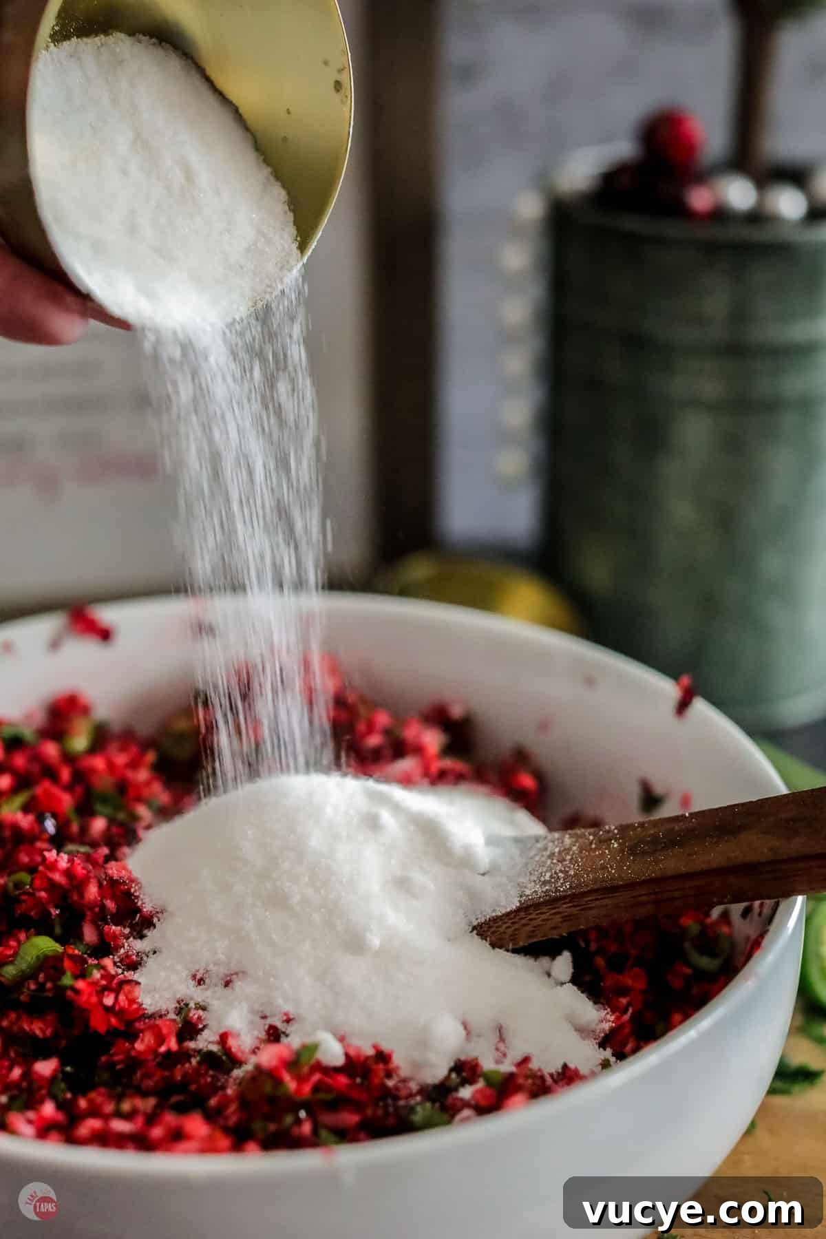 Creamy Cranberry and Cream Cheese Dip for Parties 8 salsa in a bowl