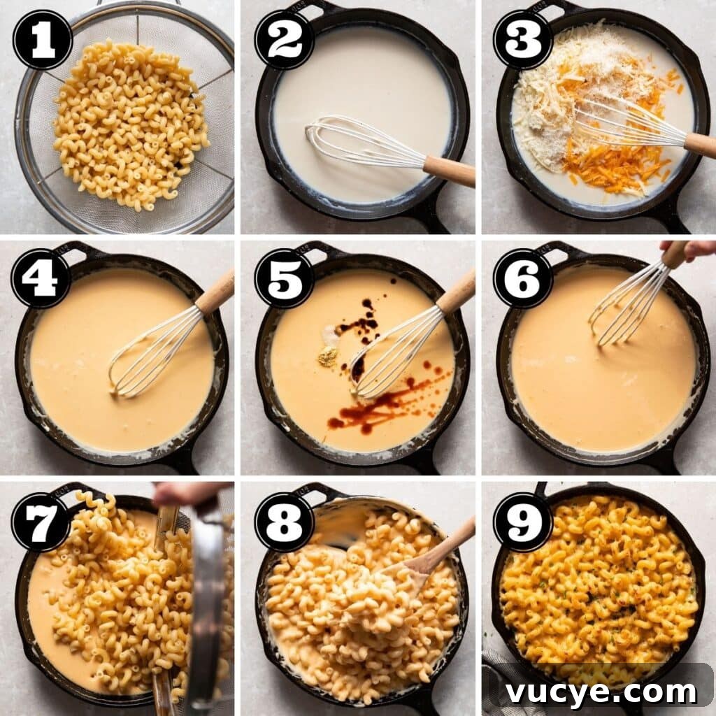 baked mac and cheese visual step by step instruction