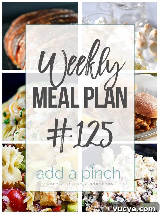 7-Day Family Meal Plan: Weekly Menu Ideas for Simple Dinners 2 Weekly Meal Plan #125- Sharing our Weekly Meal Plan with make-ahead tips, freezer instructions, and ways to make supper even easier! // addapinch.com