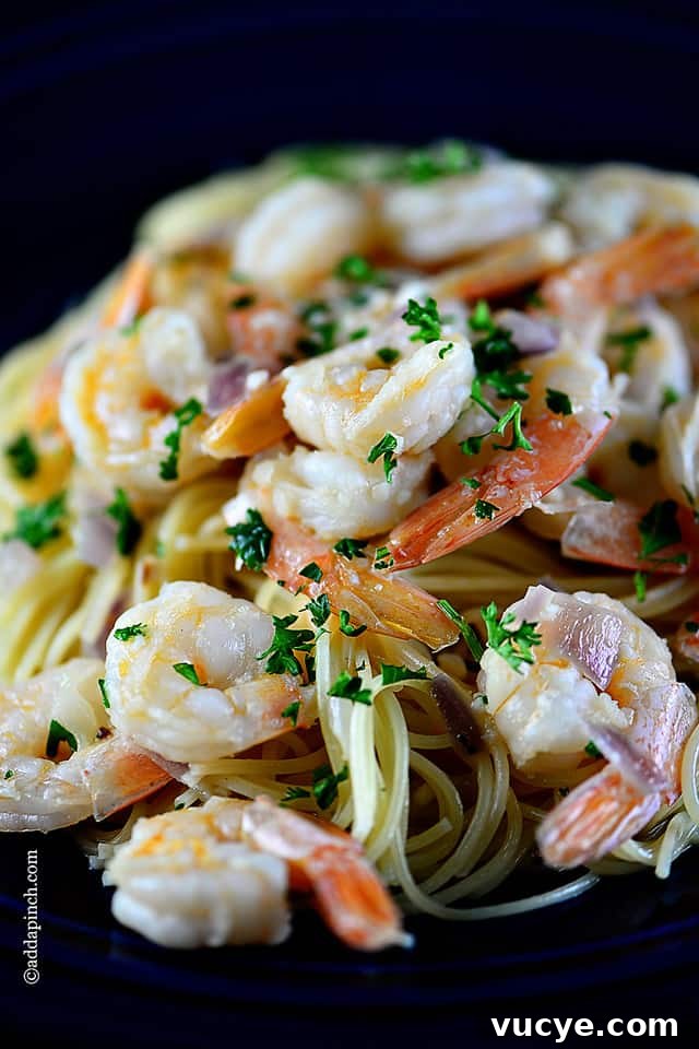 7-Day Family Meal Plan: Weekly Menu Ideas for Simple Dinners 6 Shrimp Scampi Recipe // addapinch.com