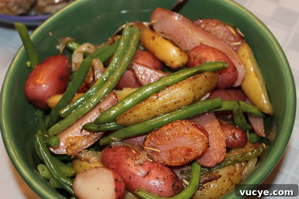 green beans and potatoes