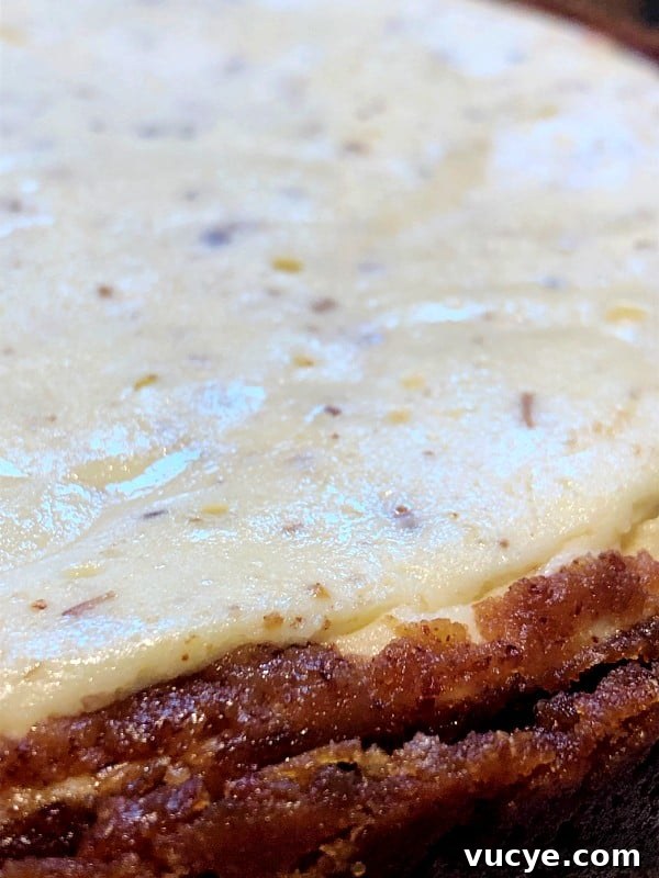 side view of lavender cheesecake and the honey almond crust.