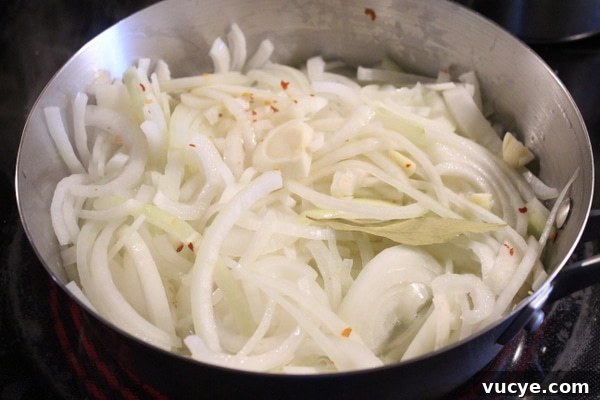 Onions cooking for sauce