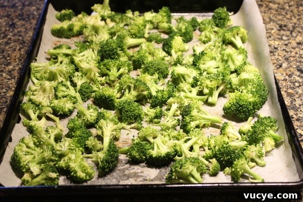 Prepping broccoli