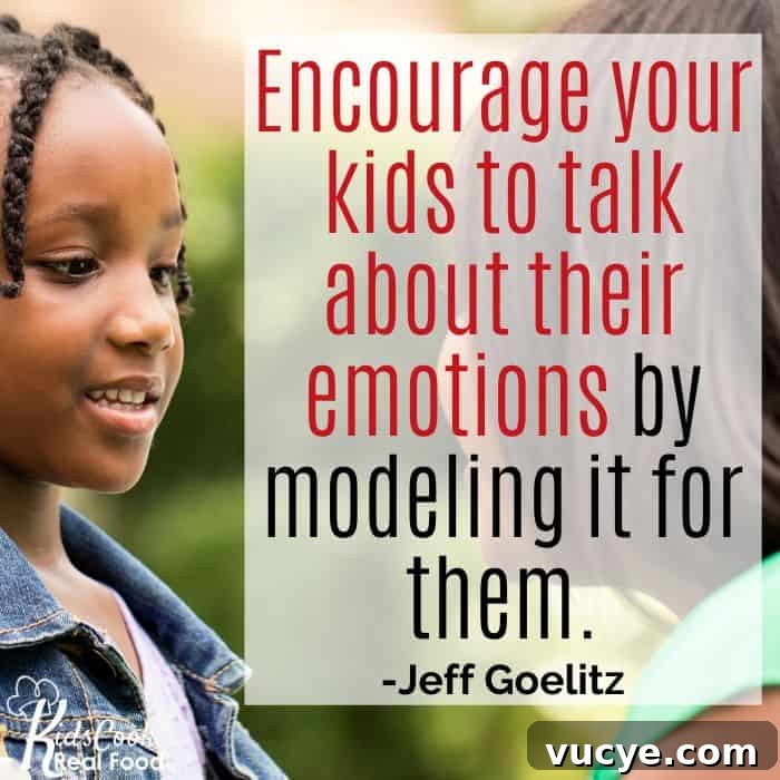 How the Heart-Brain Connection Boosts Family Resilience and Cuts Anxiety 2 Encourage your kids to talk about their emotions by modeling it for them. -Jeff Goelitz