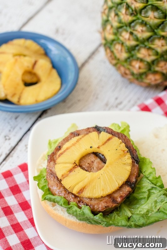 Hawaiian Teriyaki Turkey Burgers with Pineapple Glaze 4 Here's a tasty twist on a classic grilled burger - Hawaiian Teriyaki Turkey Burgers! These delicious burgers are very quick and simple to make and a favorite with the whole family, including kids! Get the easy recipe here and try them today!
