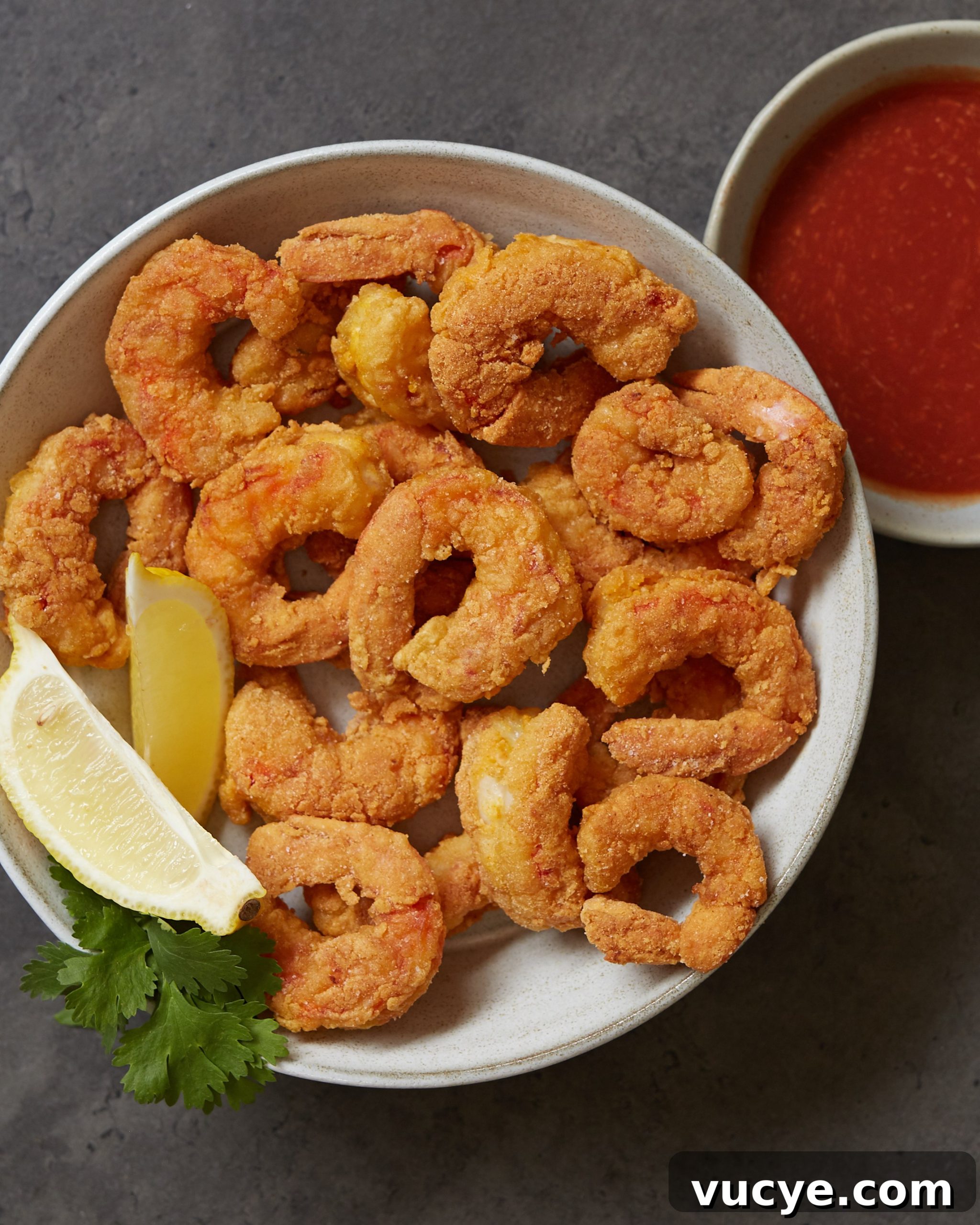 Paleo Popcorn Shrimp with Tangy Cocktail Sauce 3 Paleo Popcorn Shrimp Whole30 Cocktail Sauce Primal Gourmet Easy Recipe