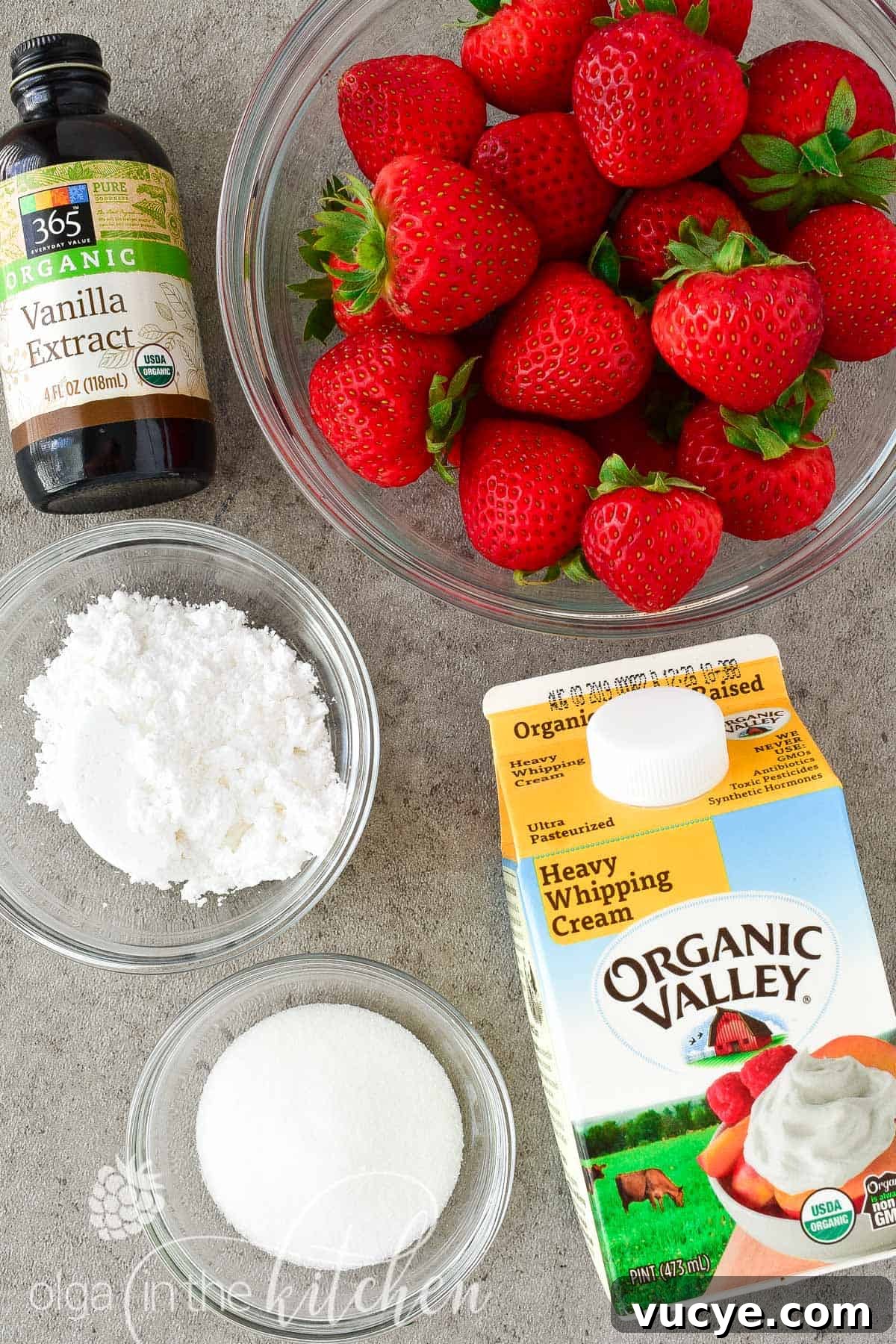 Strawberry and Cream Dessert Recipe: Quick Layered Treat 5 Strawberries and Cream Dessert: sugared fresh strawberries and a vanilla-flavored sweetened whipped cream make up this easy and delicious no-bake dessert the perfect treat for summer days. The perfect dessert for summer parties! olgainthekitchen.com