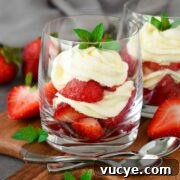 Strawberry and Cream Dessert Recipe: Quick Layered Treat 9 Strawberries and Cream Dessert: sugared fresh strawberries and a vanilla-flavored sweetened whipped cream make up this easy and delicious no-bake dessert the perfect treat for summer days. The perfect dessert for summer parties! olgainthekitchen.com