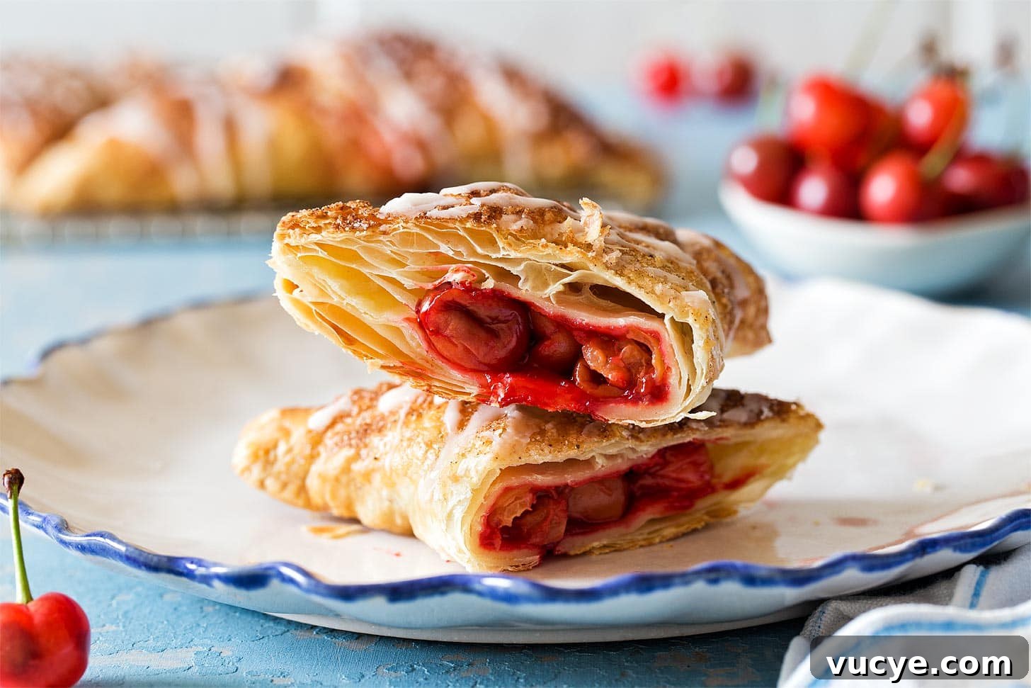 Puff Pastry Cherry Turnovers