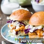 Spicy Buffalo Chicken Sliders with Creamy Blue Cheese Slaw 2 img 5453 5