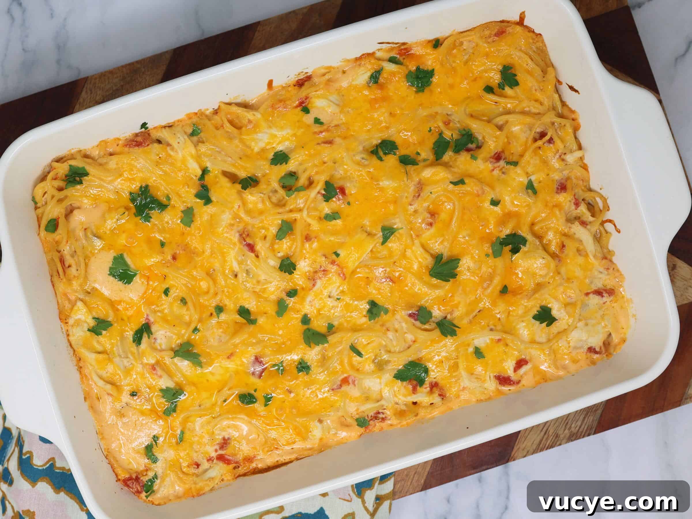 rotisserie chicken spaghetti casserole