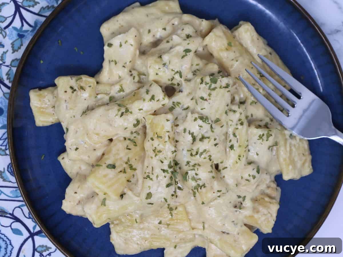crock pot creamy chicken rigatoni