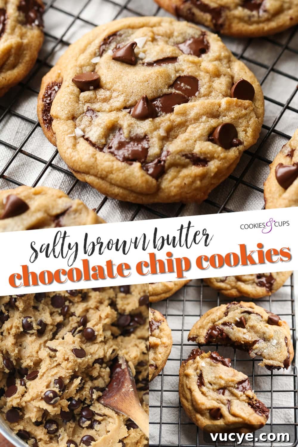 Salted Brown Butter Chocolate Chip Cookies Pinterest Image
