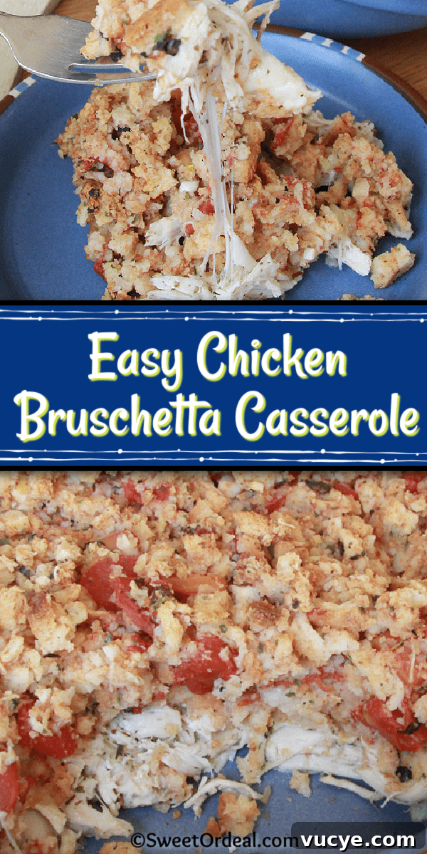 Easy Chicken Bruschetta Casserole