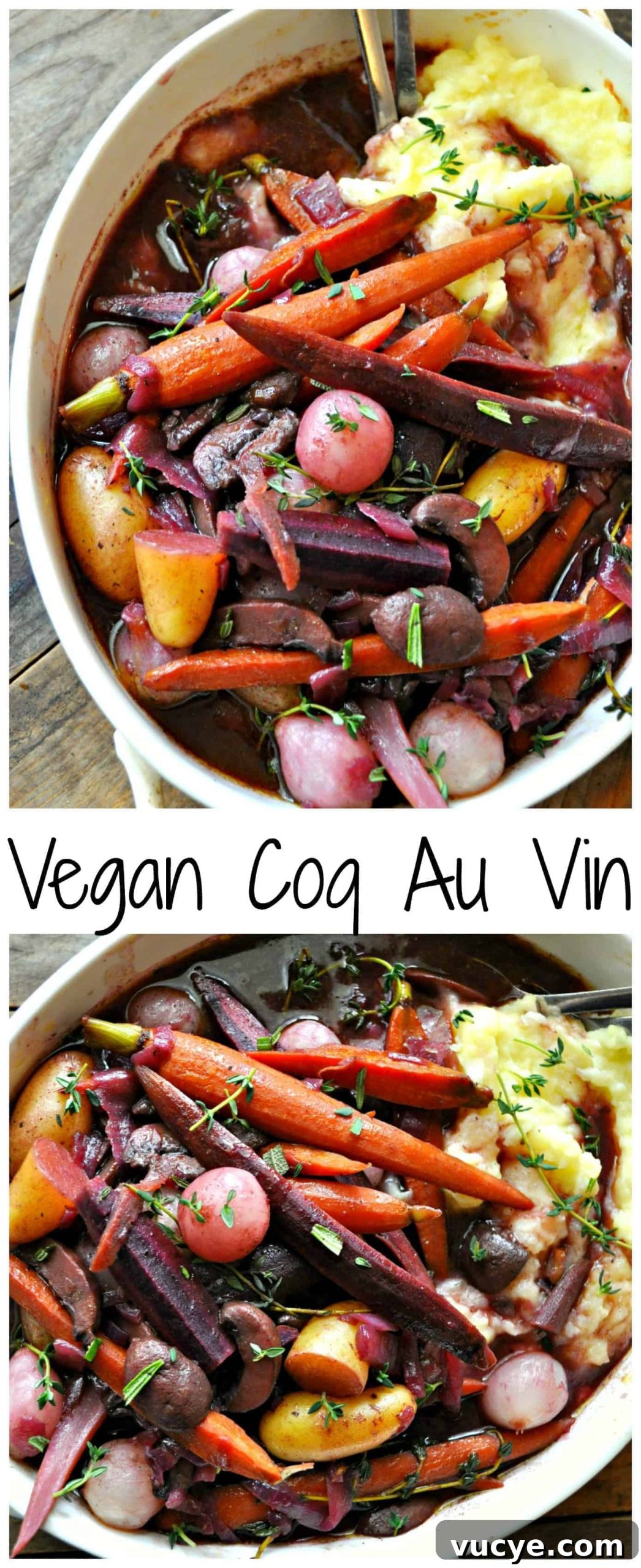 Plated Vegan Coq Au Vin