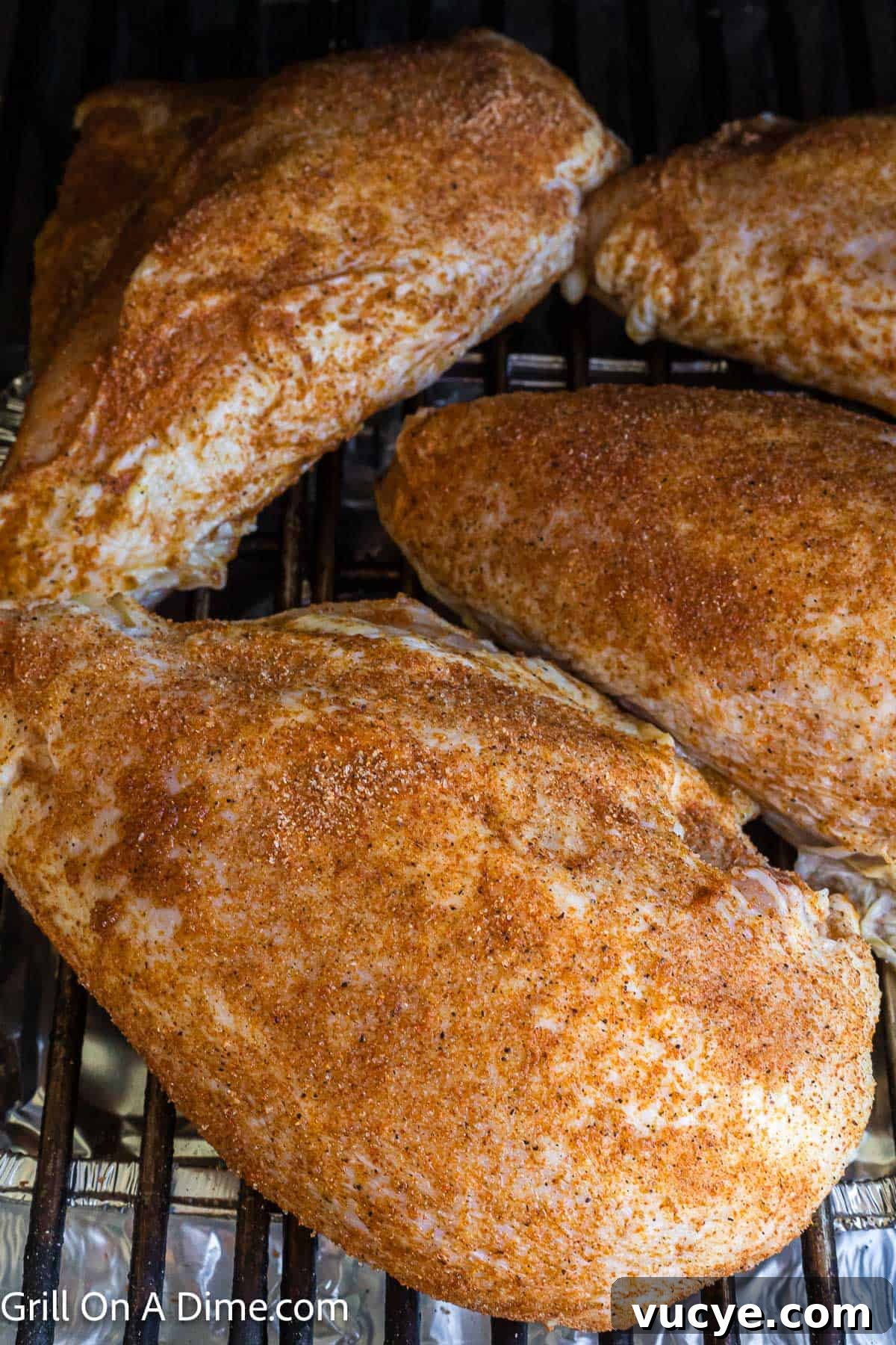 Smoked Bone-In Chicken Breasts Recipe for Juicy, Flavorful Meat 7 Placing the chicken breast on a grill rack