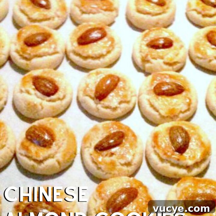 Chinese Almond Cookies are simple little cookies, traditionally made for Chinese New Year. These cookies are soft, fluffy, and crumbly. The shape symbolizes coins and will give you good fortune in the coming new year! Easy recipe and are so addictive, be sure to make plenty!