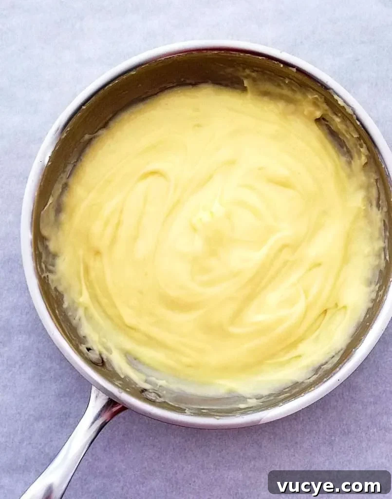 no bake biscuit cake pudding prep - pudding cooked