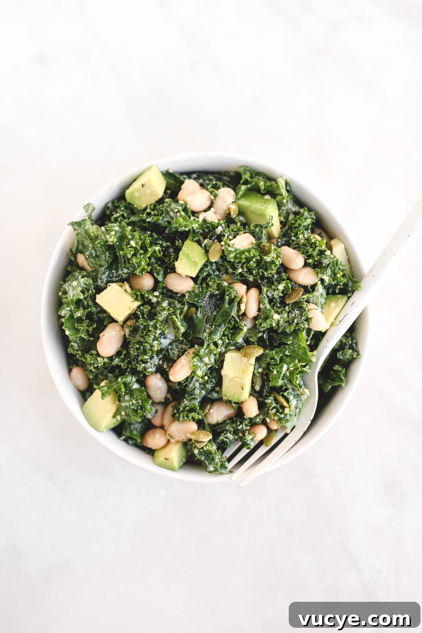 Erewhon Kale and White Bean Salad Recipe — Vegan, Gluten-Free, Oil-Free 4 white bean and kale salad veggiekins