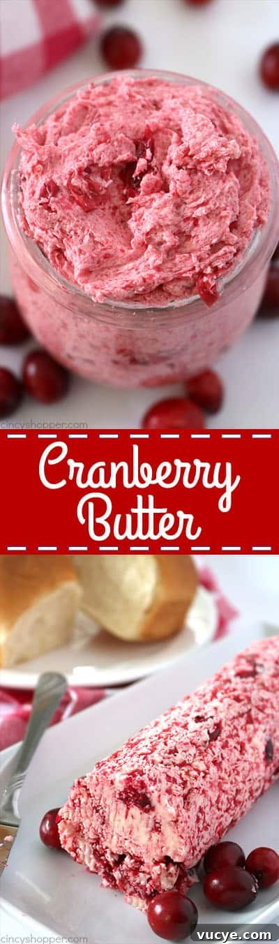 Long pin image of cranberry butter