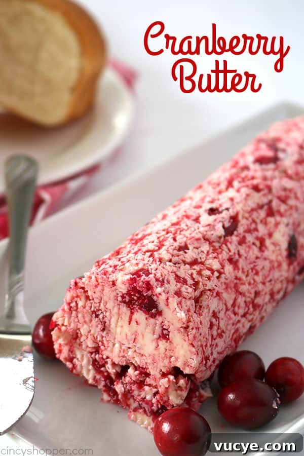 Cranberry butter on toast