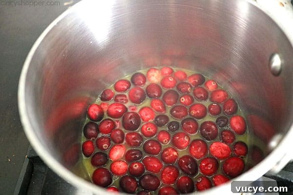 Ingredients for cranberry butter