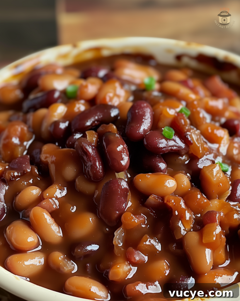 Root Beer Baked Beans Recipe with Rich Molasses Flavor 3 Step-by-step preparation of smoky root beer baked beans, a gourmet BBQ side dish.