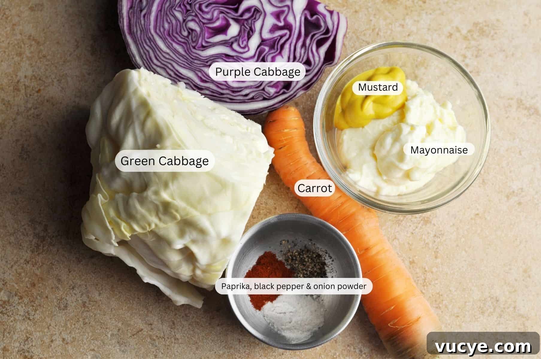 Coleslaw ingredients