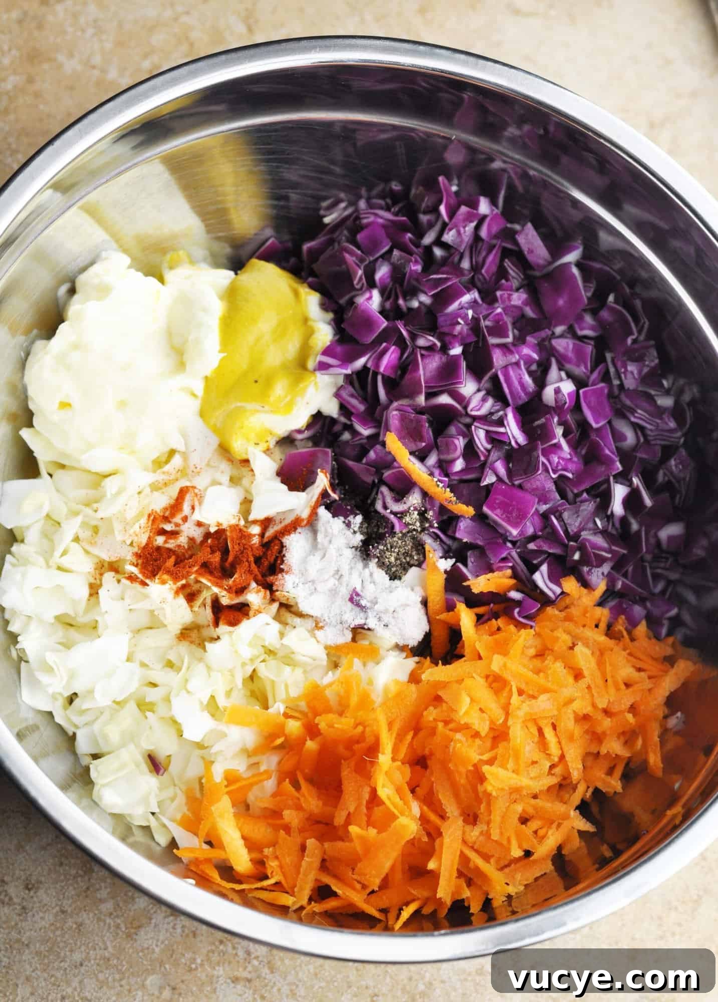 Creamy Coleslaw ready to serve