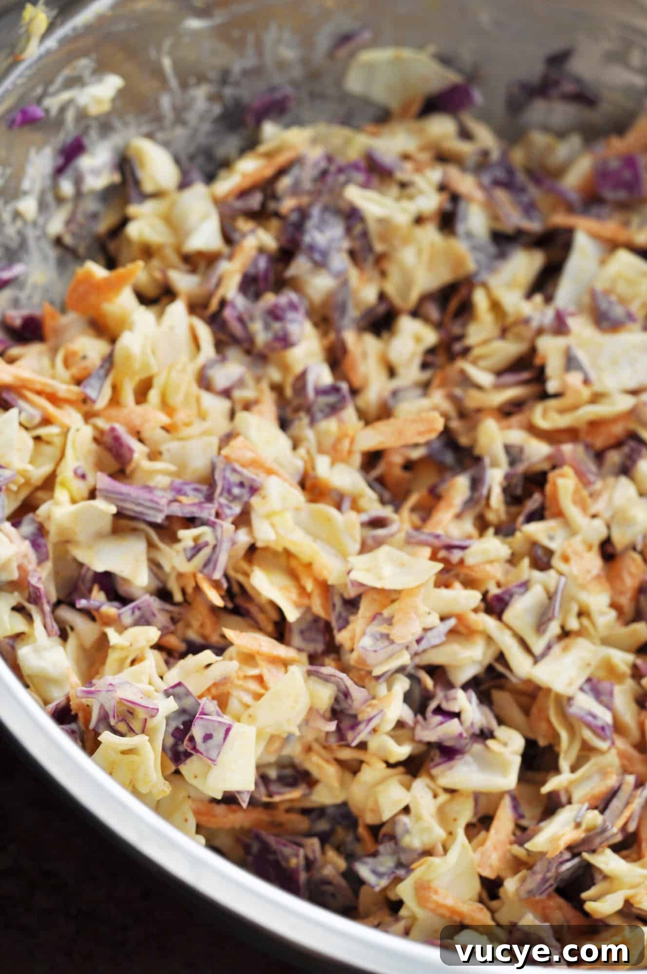 Coleslaw close up