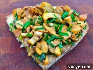 Where to Forage and How to Cook Chanterelle Mushrooms 8 Chanterelles and chives on toast