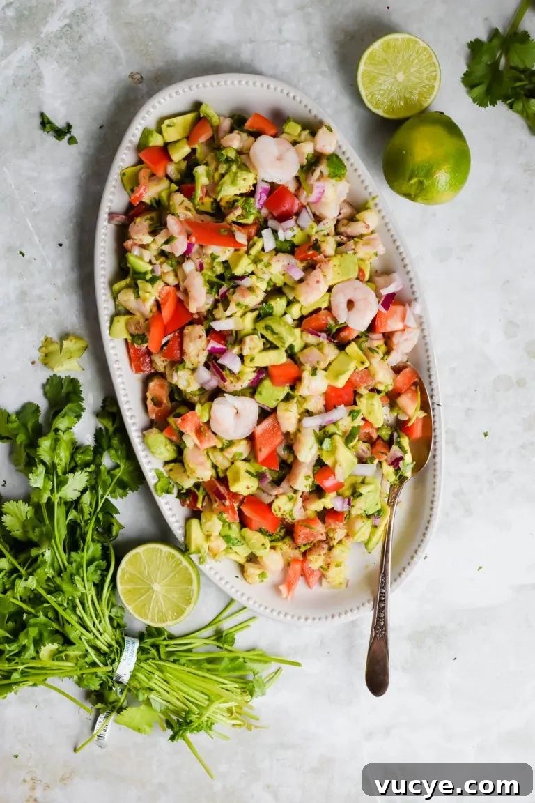 avocado shrimp ceviche salad