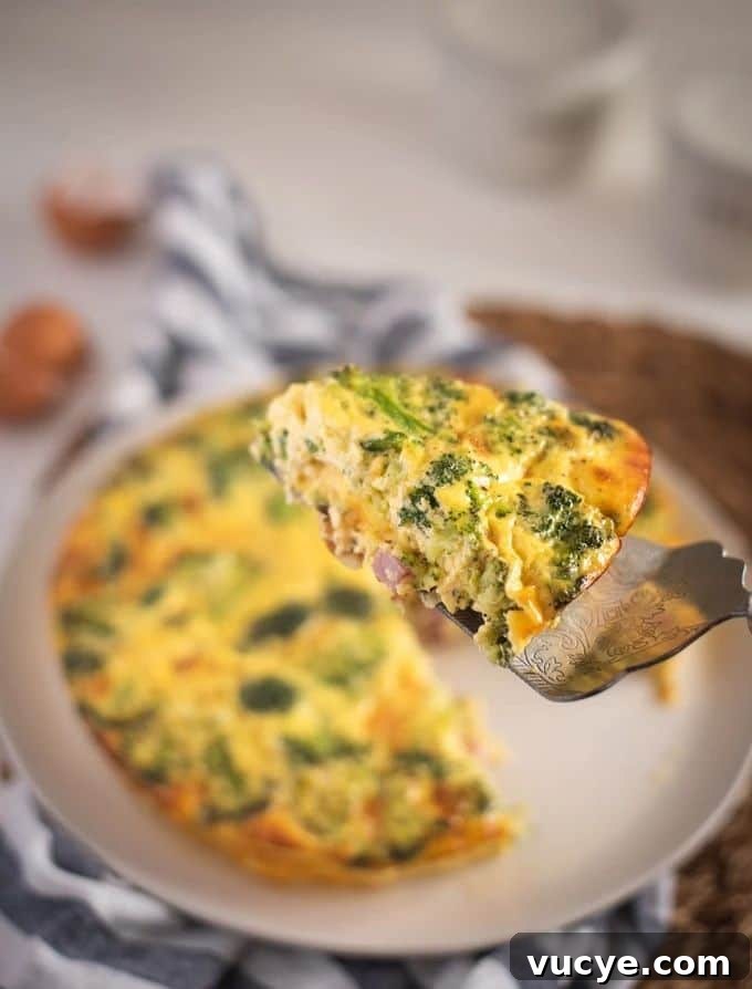 crustless quiche with broccoli
