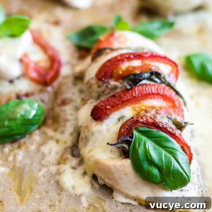 stuffed caprese chicken