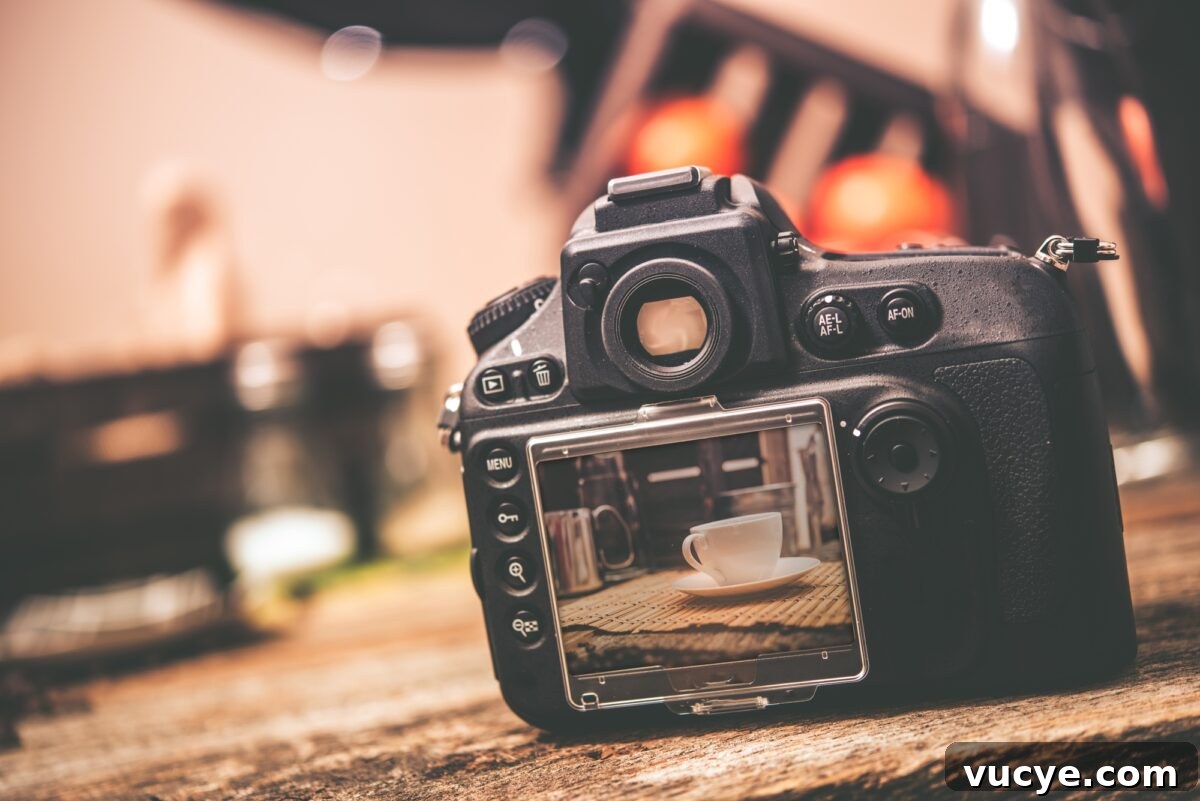 Camera focusing on a coffee cup 