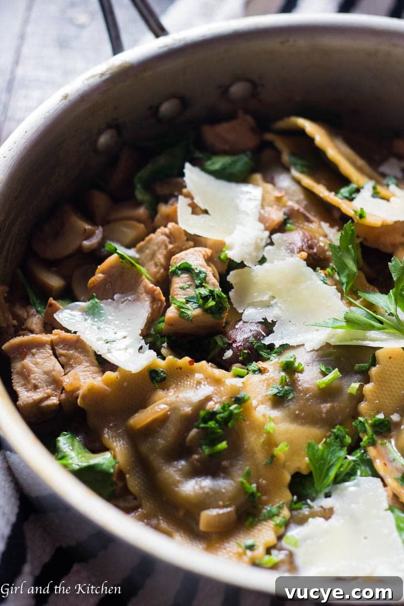 Chicken Marsala with Mushroom Agnolotti