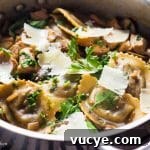Chicken Marsala with Mushroom Agnolotti