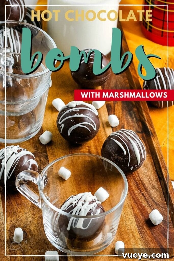 DIY Hot Chocolate Bombs Filled with Mini Marshmallows 9 hot chocolate bomb in a glass with others in the background
